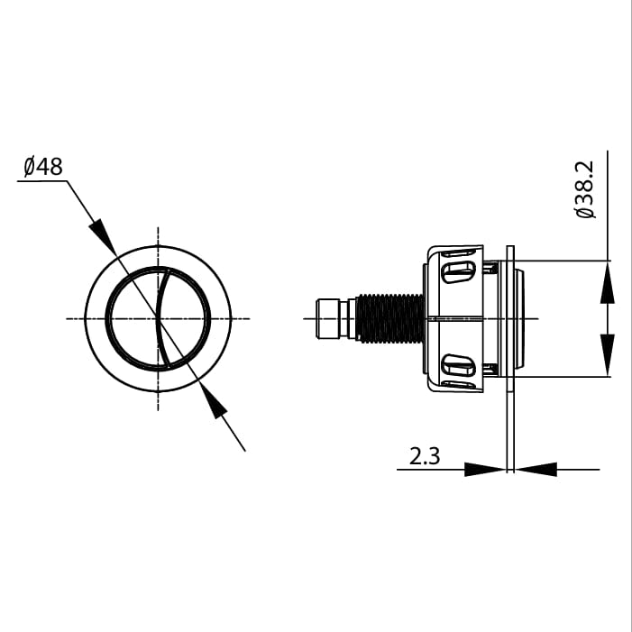 Crosswater Flush Plate Crosswater Flush Button and Cable