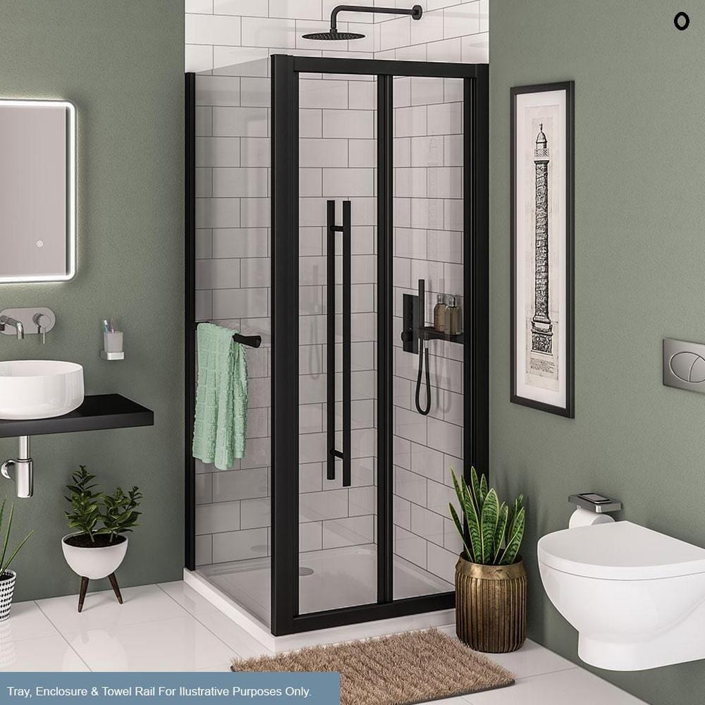 Eastbrook Bi-Fold Shower Door Matt Black / 760mm Eastbrook Vantage 2000 Bi-Fold Shower Door