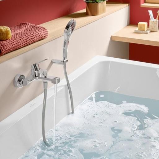 Villeroy & Boch Bath Shower Mixer Villeroy & Boch Architectura Wall Mounted Single Lever Bath and Shower Mixer Tap in Chrome