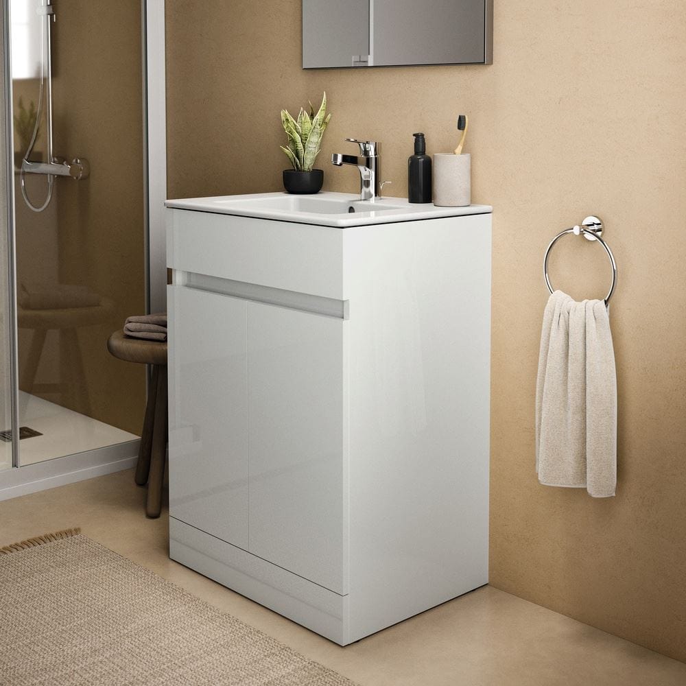 Ideal Standard Floor Standing Vanity Unit Gloss White Ideal Standard Eurovit+ 600mm Floor Standing Vanity Unit