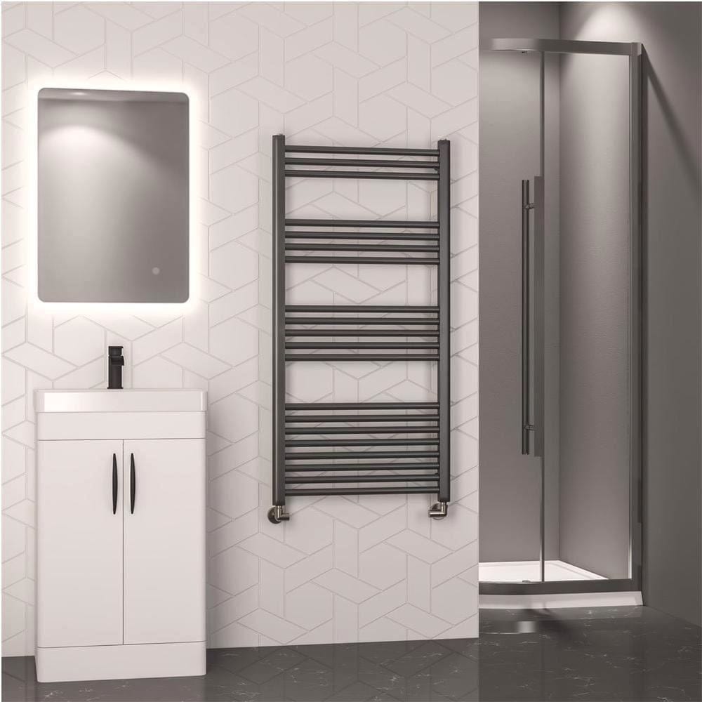 Eastbrook Wendover Straight Heated Towel Rail in Brushed Gunmetal