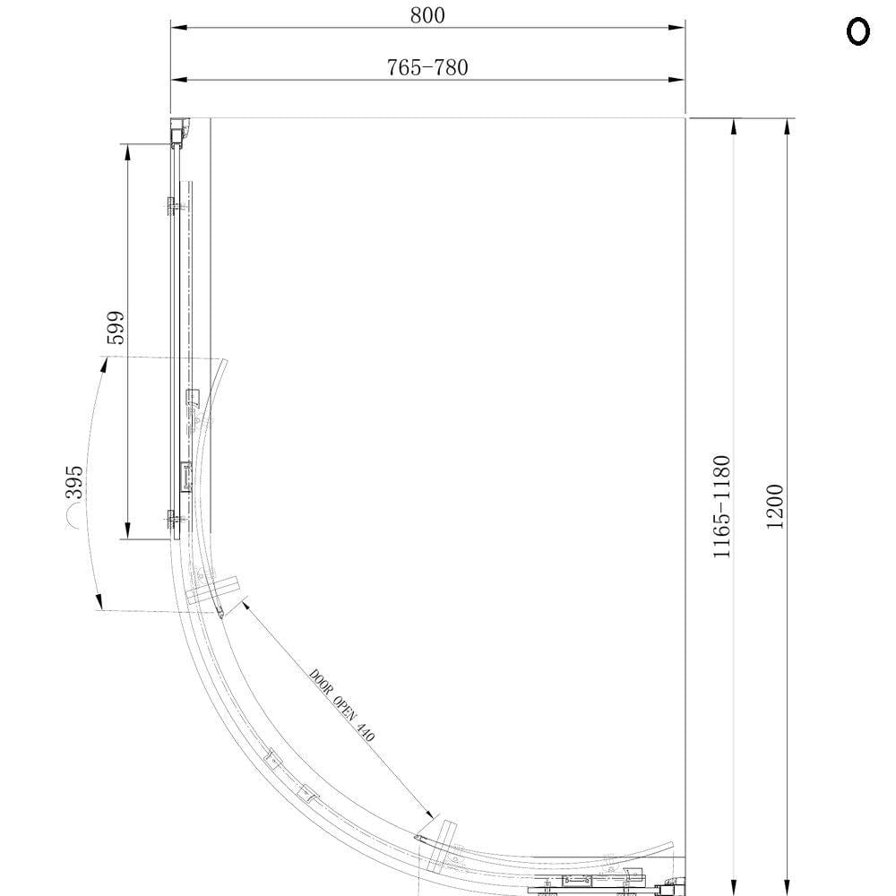 Eastbrook Corniche 2000 8mm Quadrant Shower Enclosure