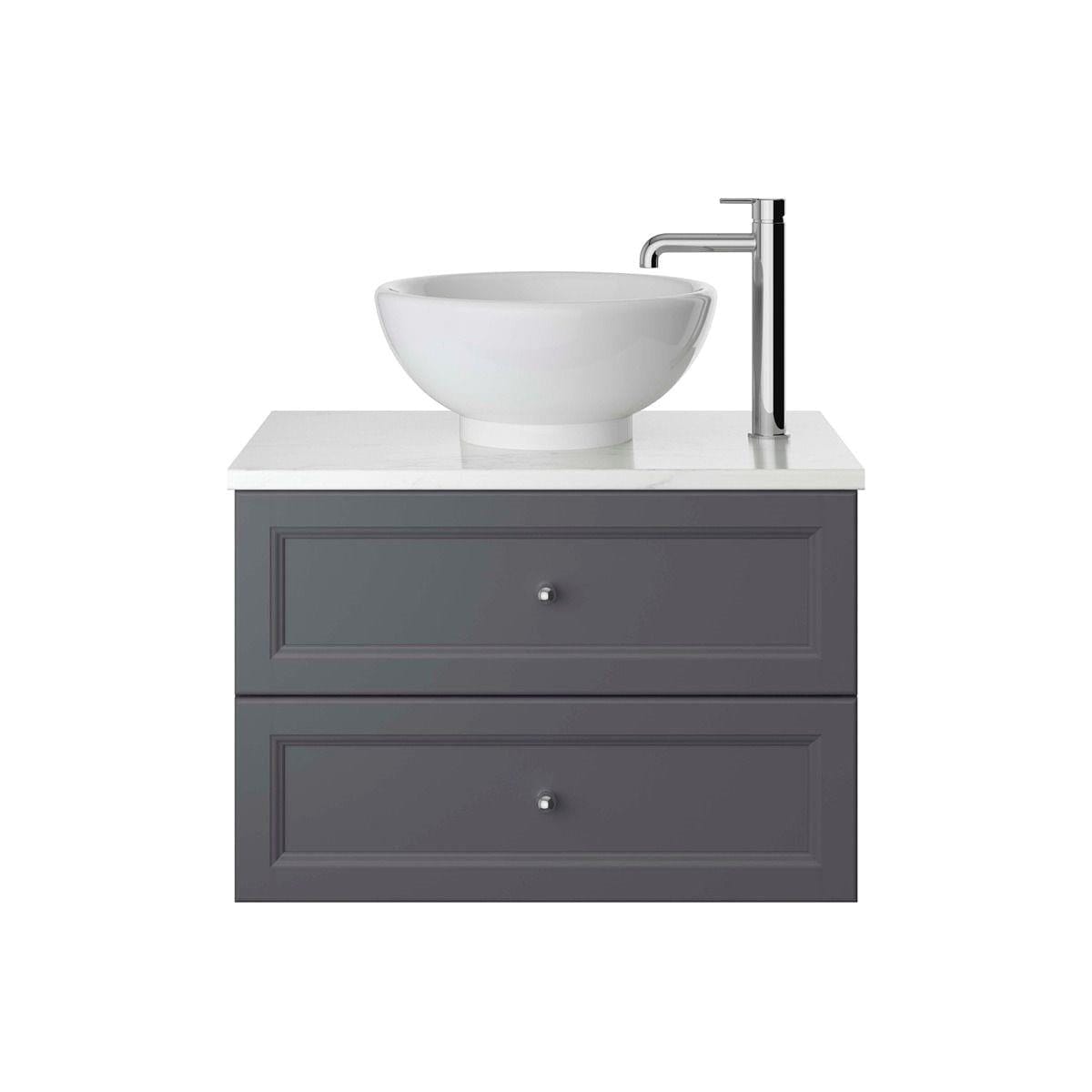 Heritage Wall Mounted Vanity Unit Heritage Caversham Wall Mounted Vanity Unit with Worktop - 1400mm