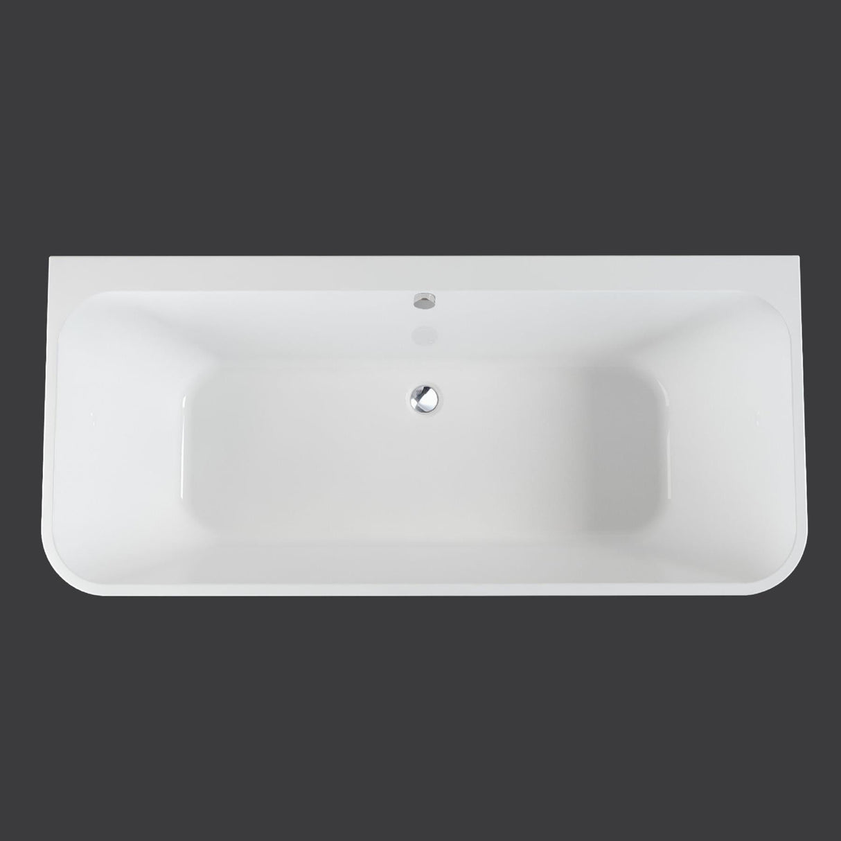 Imex Back to Wall Freestanding Baths Imex Ravine Back to Wall Freestanding Bath - 1700 x 810mm in White Gloss