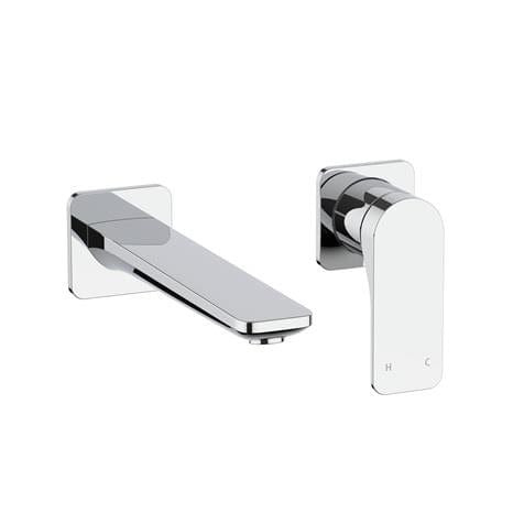 Crosswater Wall Mounted Basin Tap Chrome Crosswater Fuse 2 Hole Wall Mounted Basin Mixer Tap