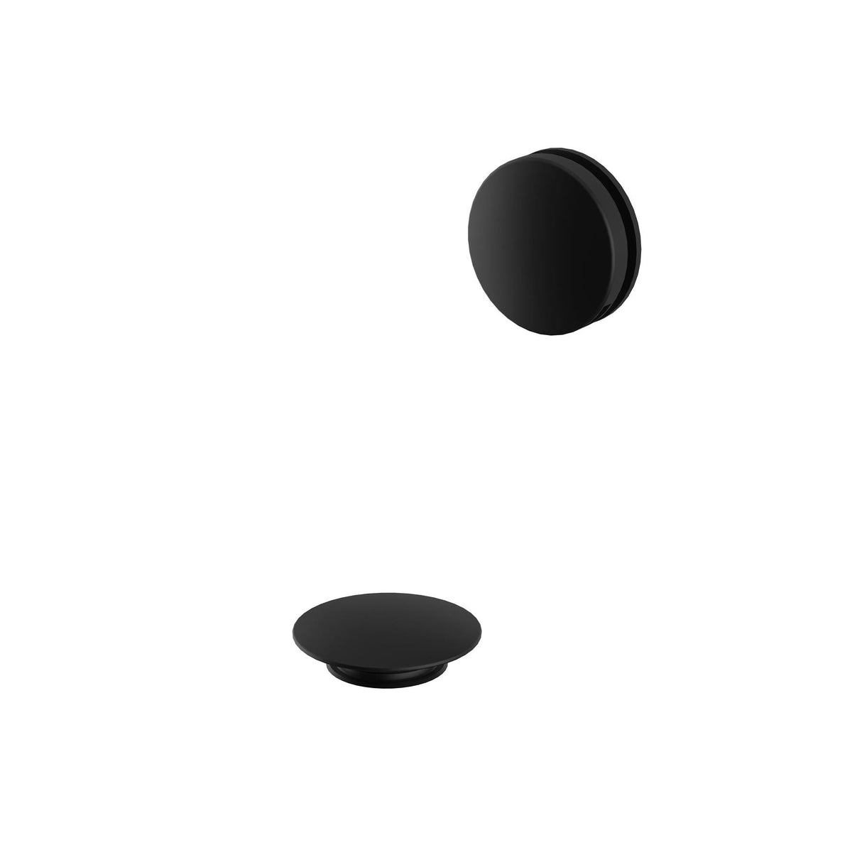 Heritage Bath Waste Matt Black Heritage Push Button Bath Waste