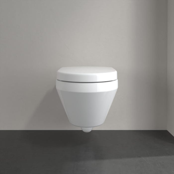 Villeroy & Boch Wall Hung Toilet Villeroy & Boch Architectura Compact Wall Hung Toilet with TwistFlush and Soft Close Seat