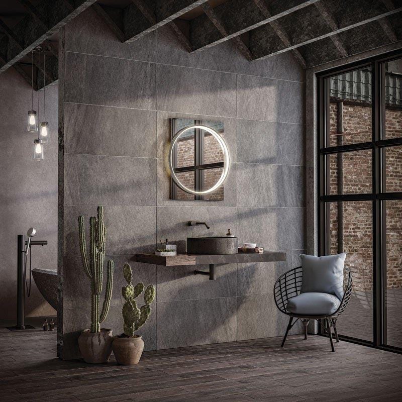 HiB Illuminated Mirror HiB Solas Round LED Illuminated Mirror