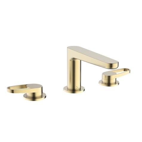 Crosswater 3 Tap Hole Basin Set Brushed Brass Crosswater Lazo 3 Hole Basin Mixer Tap