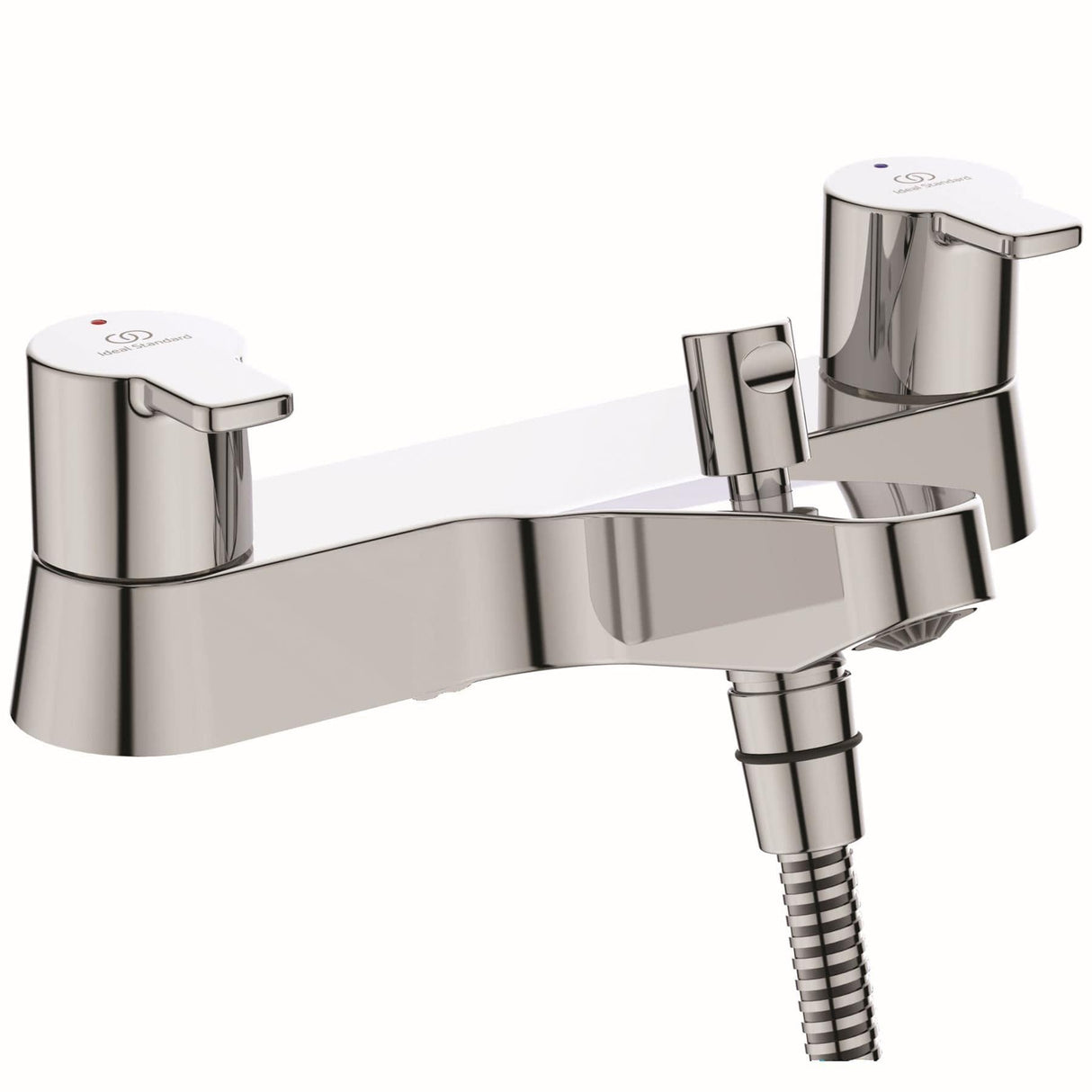 Ideal Standard Bath Shower Mixer Ideal Standard Calista Dual Control 2 Hole Bath Shower Mixer Tap with Shower Set in Chrome
