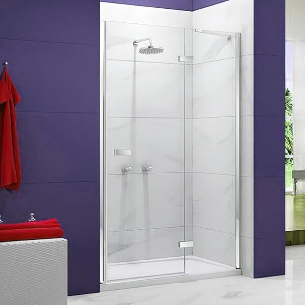 Merlyn Hinged Shower Door Chrome / 900+ adj (900-940mm) Merlyn Ionic Essence Frameless Hinged Shower Door and Inline Panel