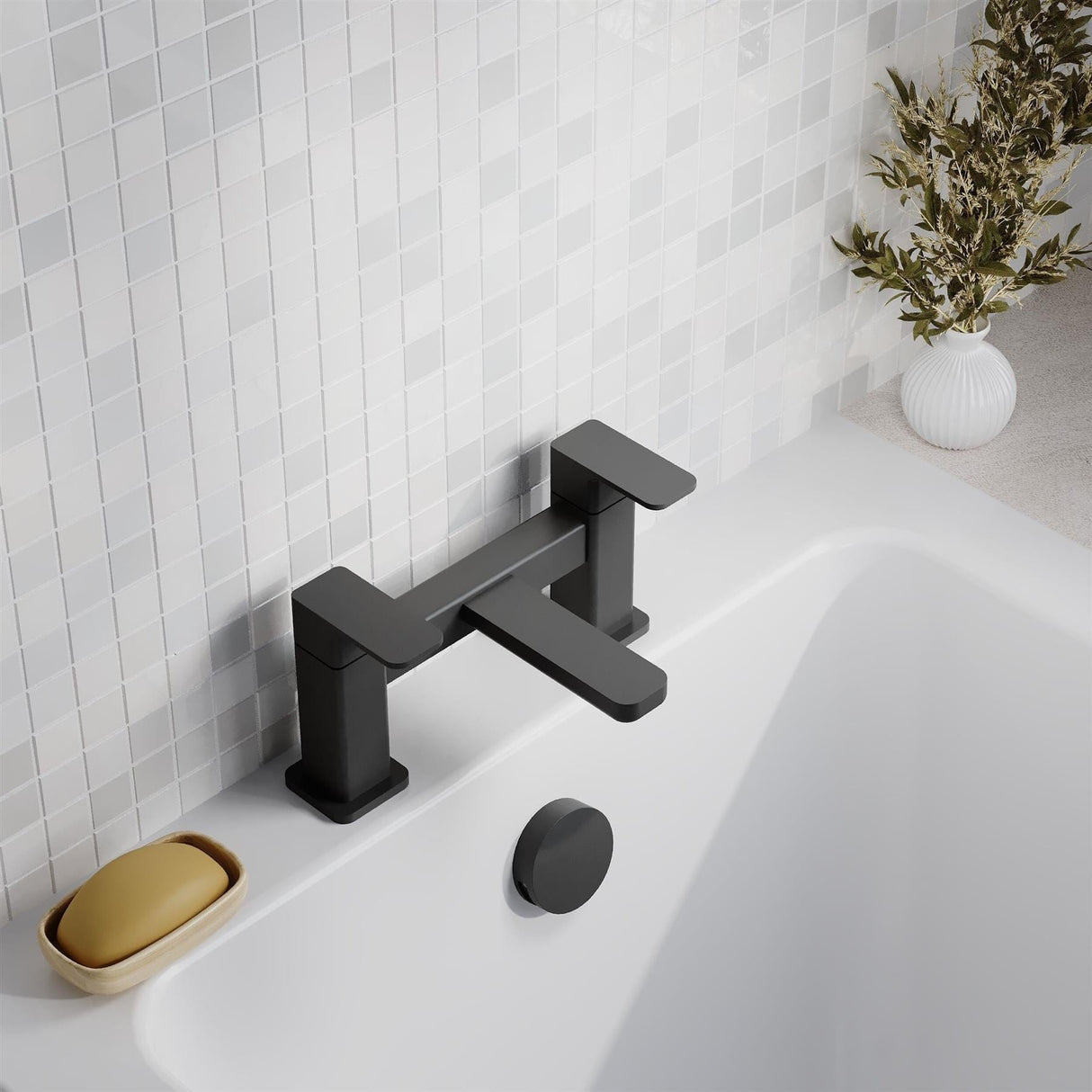 Aquarius Bathrooms Bath Mixer Aquarius Tetra 2-Hole Deck Mounted Bath Mixer Tap