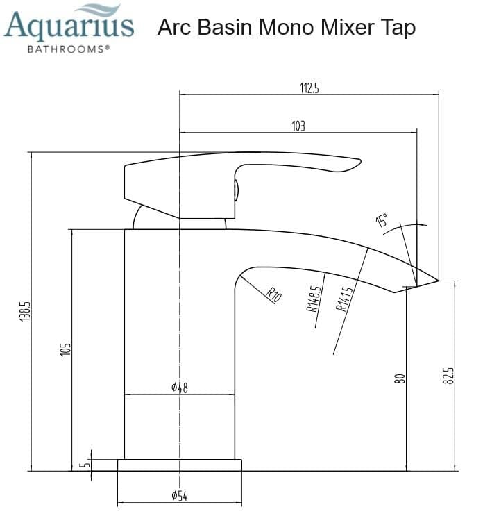 Aquarius Mono Basin Tap Aquarius Arc Mono Basin Mixer Tap with Waste