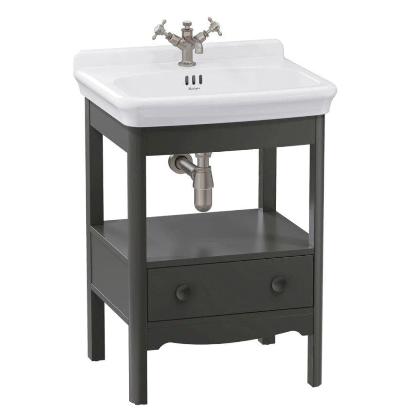 Burlington Floor Standing Vanity Unit Ashbee Grey / 2 Hole Burlington Guild Floor Standing 620mm Vanity Unit with Basin