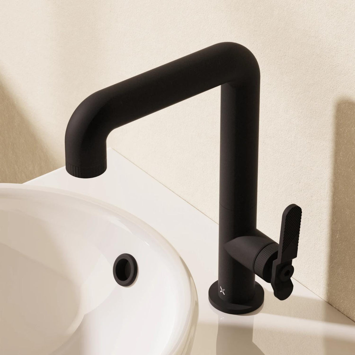 Crosswater Tall Basin Tap Matt Black Crosswater Union Tall Mono Basin Mixer Tap