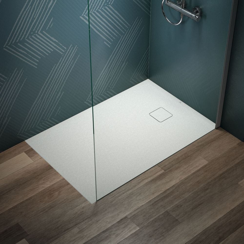 Ideal Standard Rectangle Shower Tray 1200 x 800mm Ideal Standard Ultra Flat EVO 35mm Shower Tray in Silk White with Waste
