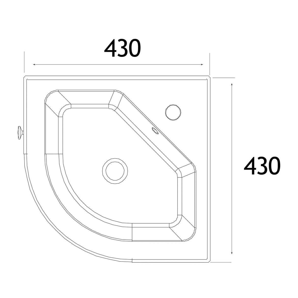 Eastbrook Floor Standing Vanity Unit Eastbrook Hardwick Traditional 430mm Corner Vanity Unit with Basin