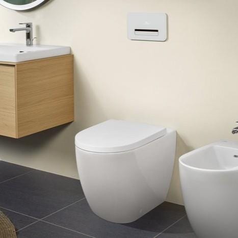 Villeroy & Boch Back to Wall Toilet Villeroy & Boch Subway 3.0 Rimless Back to Wall Toilet with Soft Close Seat