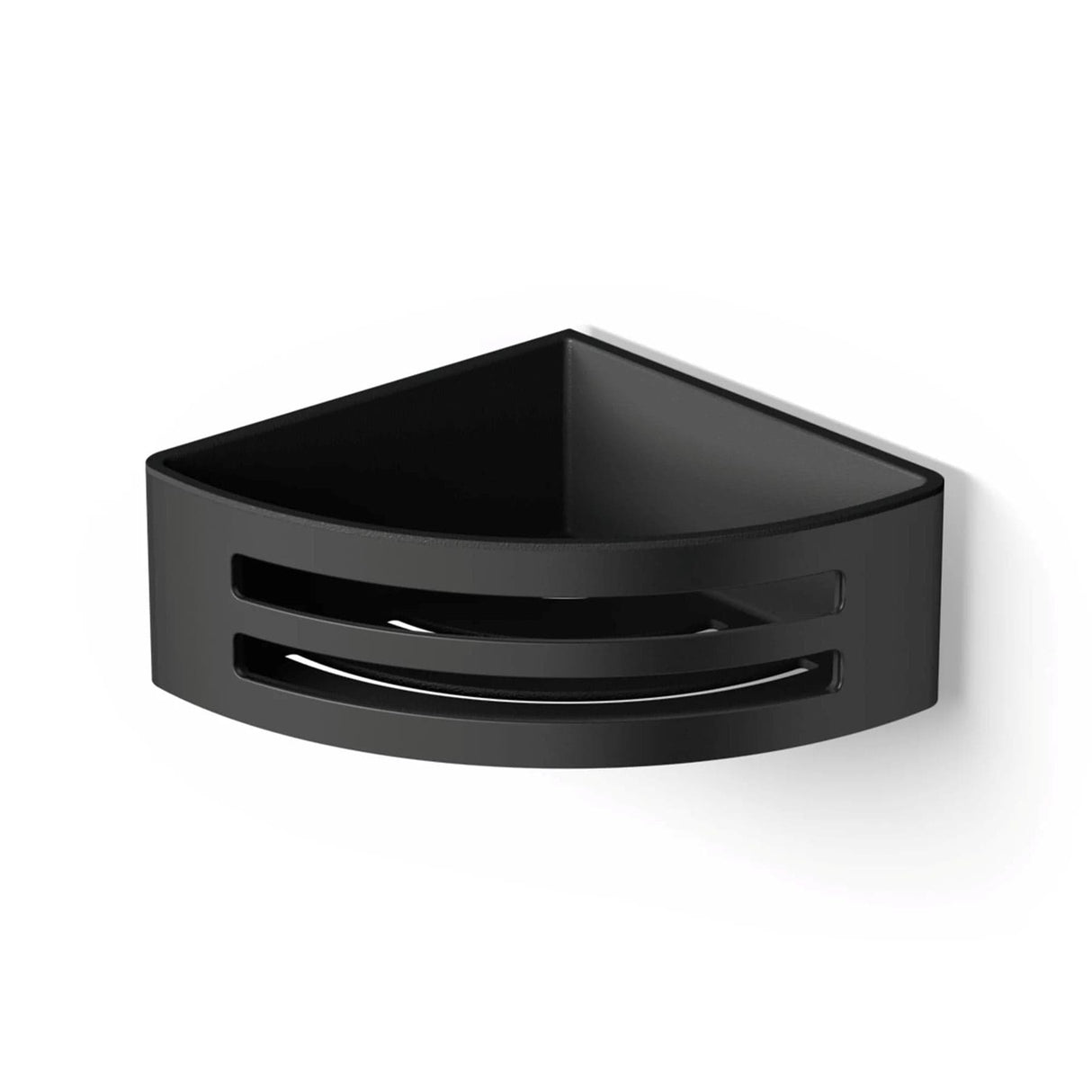 HiB Basket Black HiB Corner Shower Basket with Removable Tray