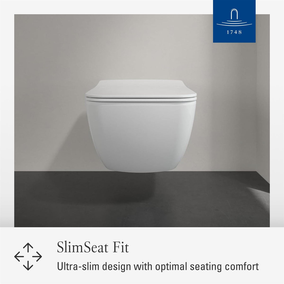 Villeroy & Boch Toilet Seat Villeroy & Boch Venticello Soft Close, Quick Release Slimline Sandwich Toilet Seat in White Alpin