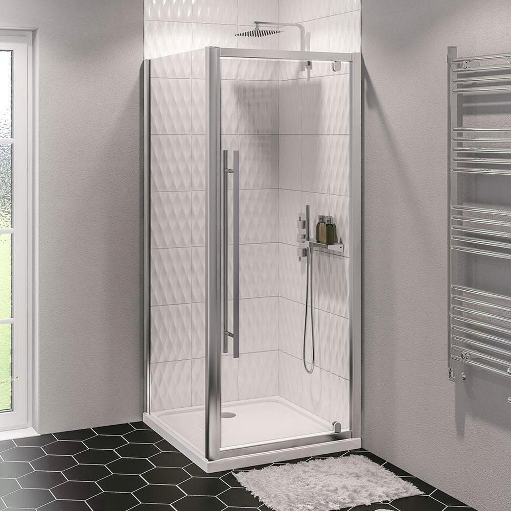 Eastbrook Pivot Shower Door Chrome / 1000mm Eastbrook Vantage 2000 Pivot Shower Door