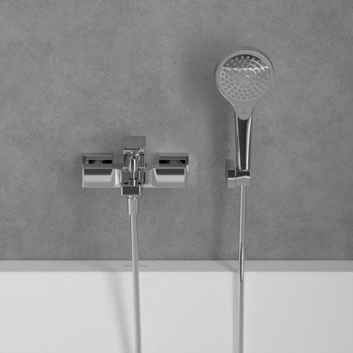 Villeroy & Boch Bath Shower Mixer Villeroy & Boch Architectura Square Wall Mounted Bath and Shower Mixer Tap