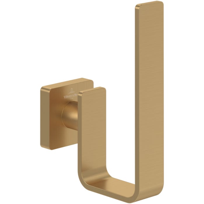 Villeroy & Boch Toilet Roll Holder Brushed Gold Villeroy & Boch Elements - Striking Spare Toilet Roll Holder