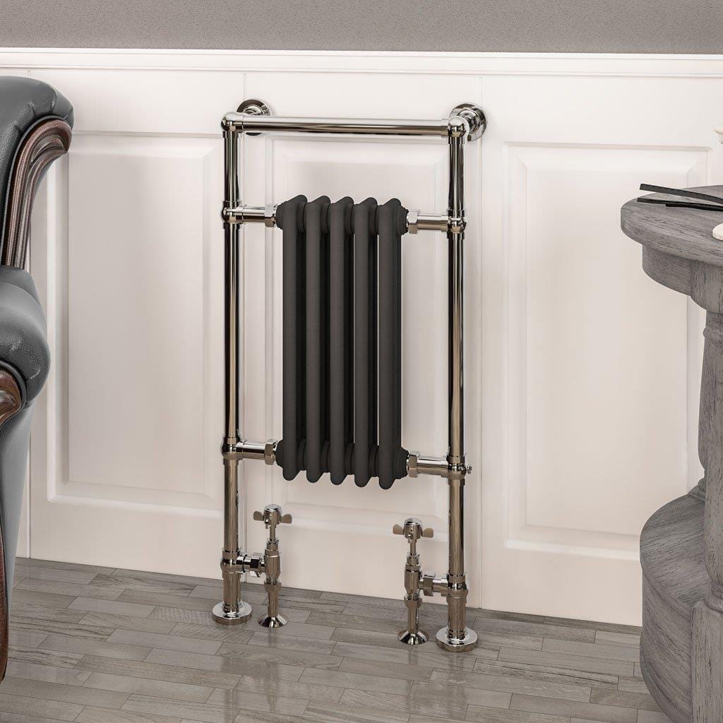 Eastbrook Insert Radiator Eastbrook Avon Straight Vertical Traditional Radiator in Chrome/Matt Anthracite