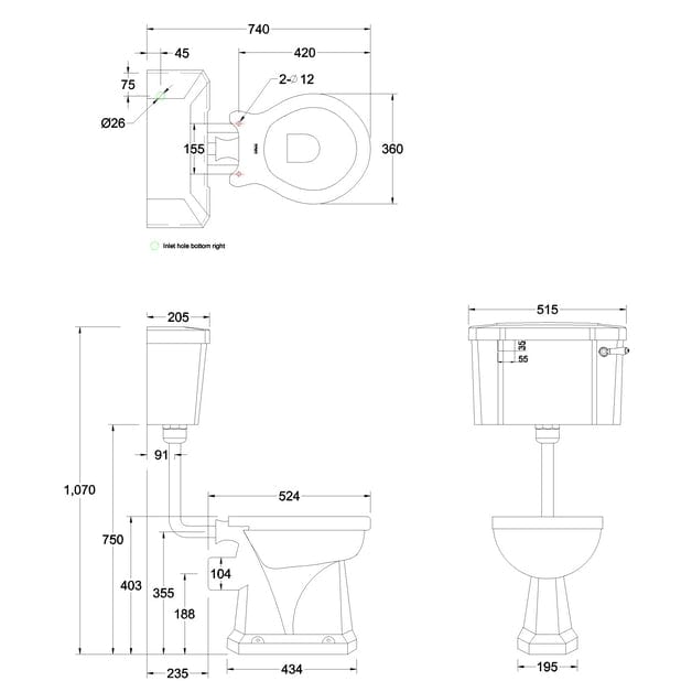 Burlington Low Level Toilet Burlington Standard Low Level Toilet