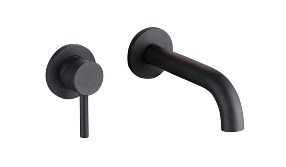 Aqaurius Wall Mounted Basin Tap Matt Black Aquarius RF-Series EZ-BOX Wall Mounted Basin Mixer Tap