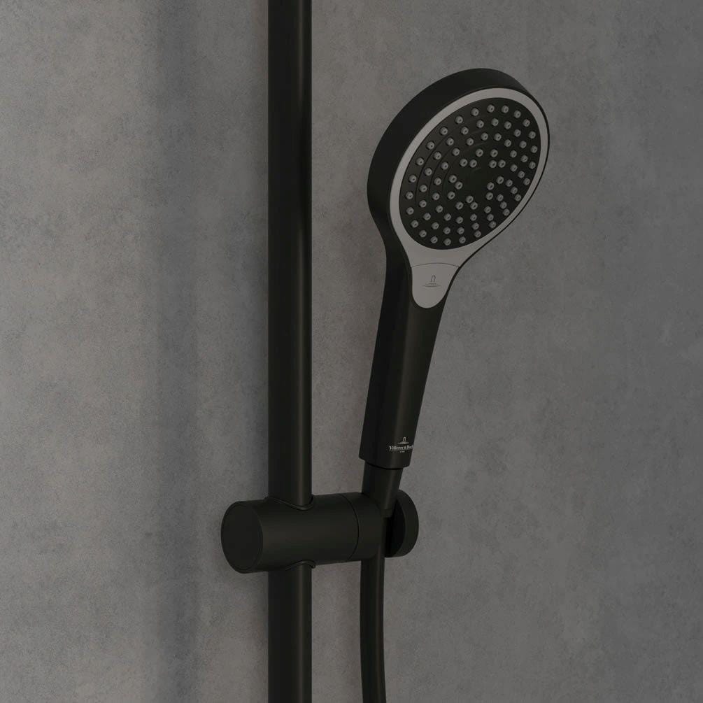 Villeroy & Boch Exposed Shower Set Villeroy & Boch Verve Exposed Shower Valve Set with Adjustable Riser, Fixed Head and Handset