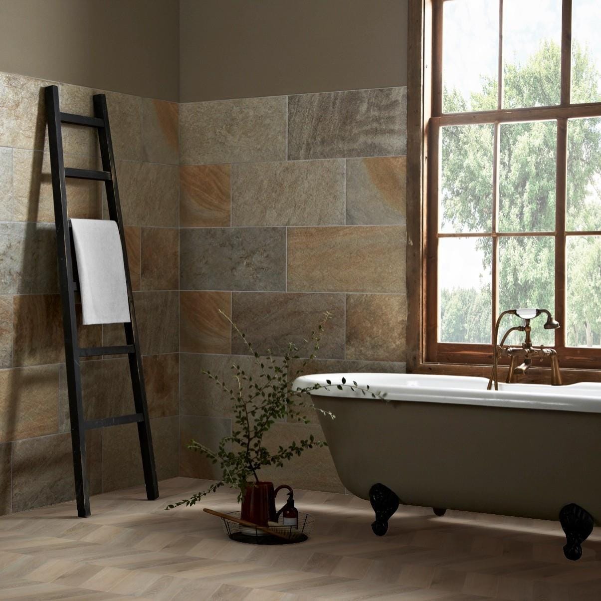 Multipanel Click Flooring Multipanel Click Drop 2.29M² Interlocking Geometric Vinyl Chevron Flooring - Bolsena