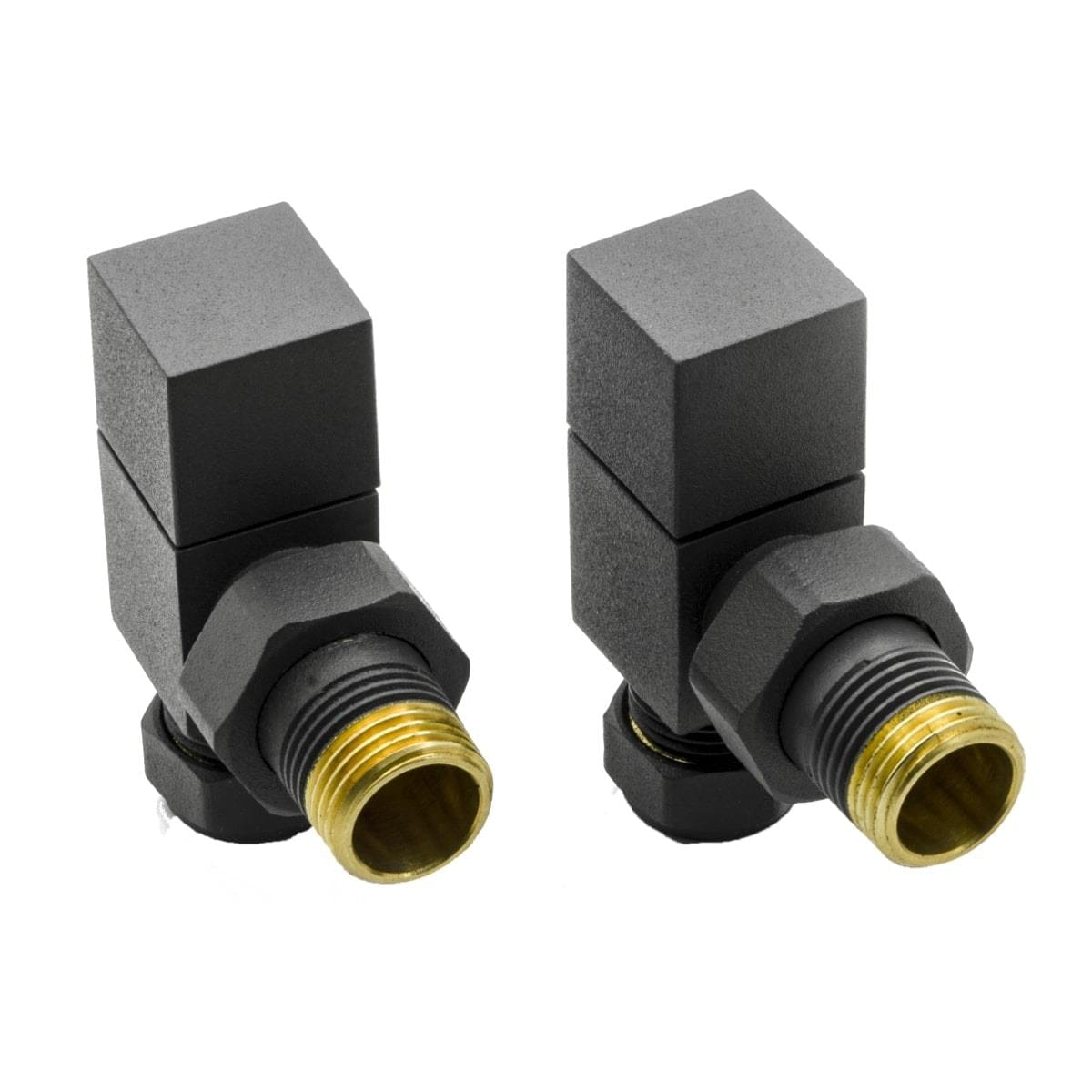 Reina Radiator Valve Anthracite Reina Loge Angled Radiator Valves
