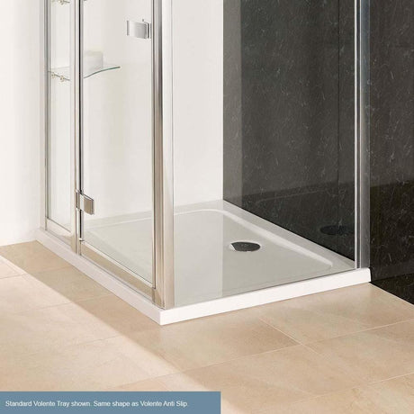 UK Bathroom Store Rectangle Shower Tray Eastbrook Volente Stone Resin 40mm Rectangle Shower Tray with Anti Slip