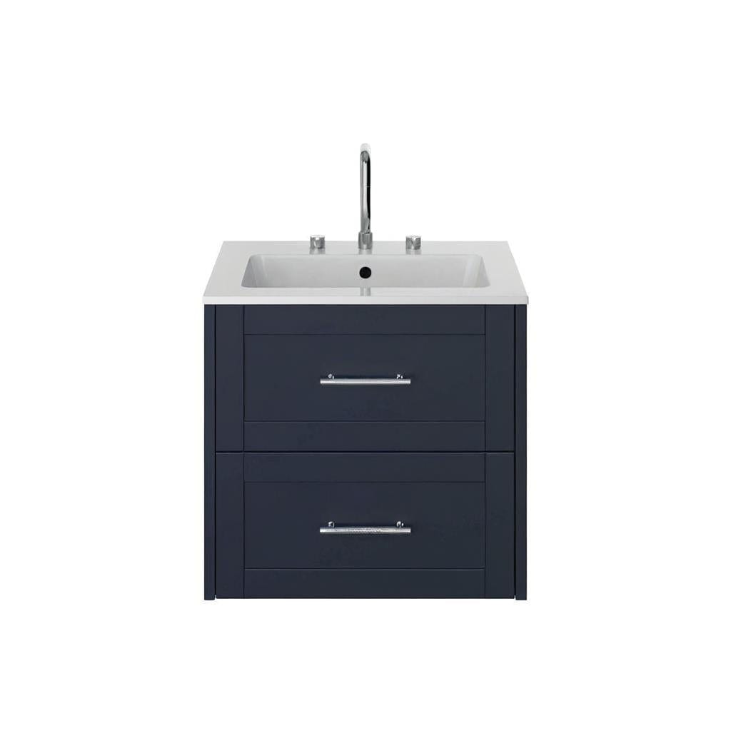 Heritage Wall Mounted Vanity Unit Midnight Blue / 3 Heritage Lynton 600mm Wall Mounted Vanity Unit with Basin