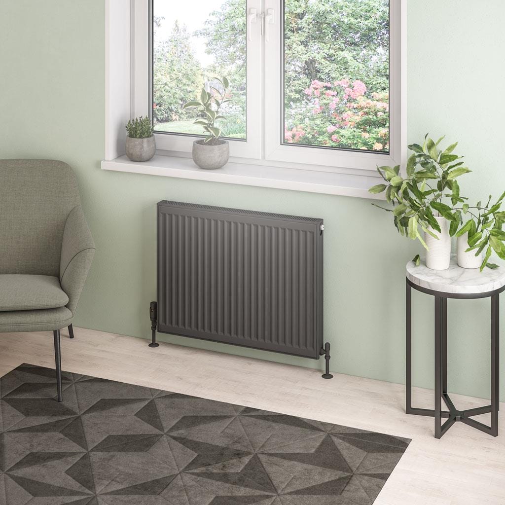 Aquarius Type 21 600 x 800mm Aquarius Type 21 Compact Panel Radiator In Matt Anthracite