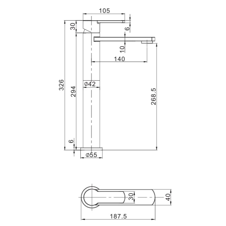 Crosswater Mono Basin Tap Crosswater Wisp Tall Mono Basin Mixer Tap