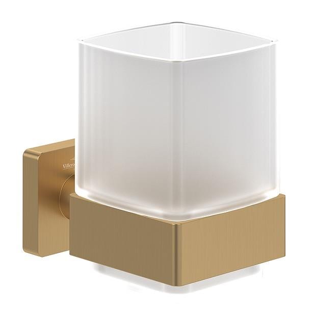 Villeroy & Boch Toothbrush Holder Brushed Gold Villeroy & Boch Elements Striking Tumbler Holder