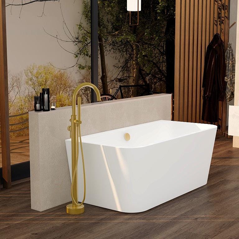Imex Back to Wall Freestanding Baths Imex Ravine Back to Wall Freestanding Bath