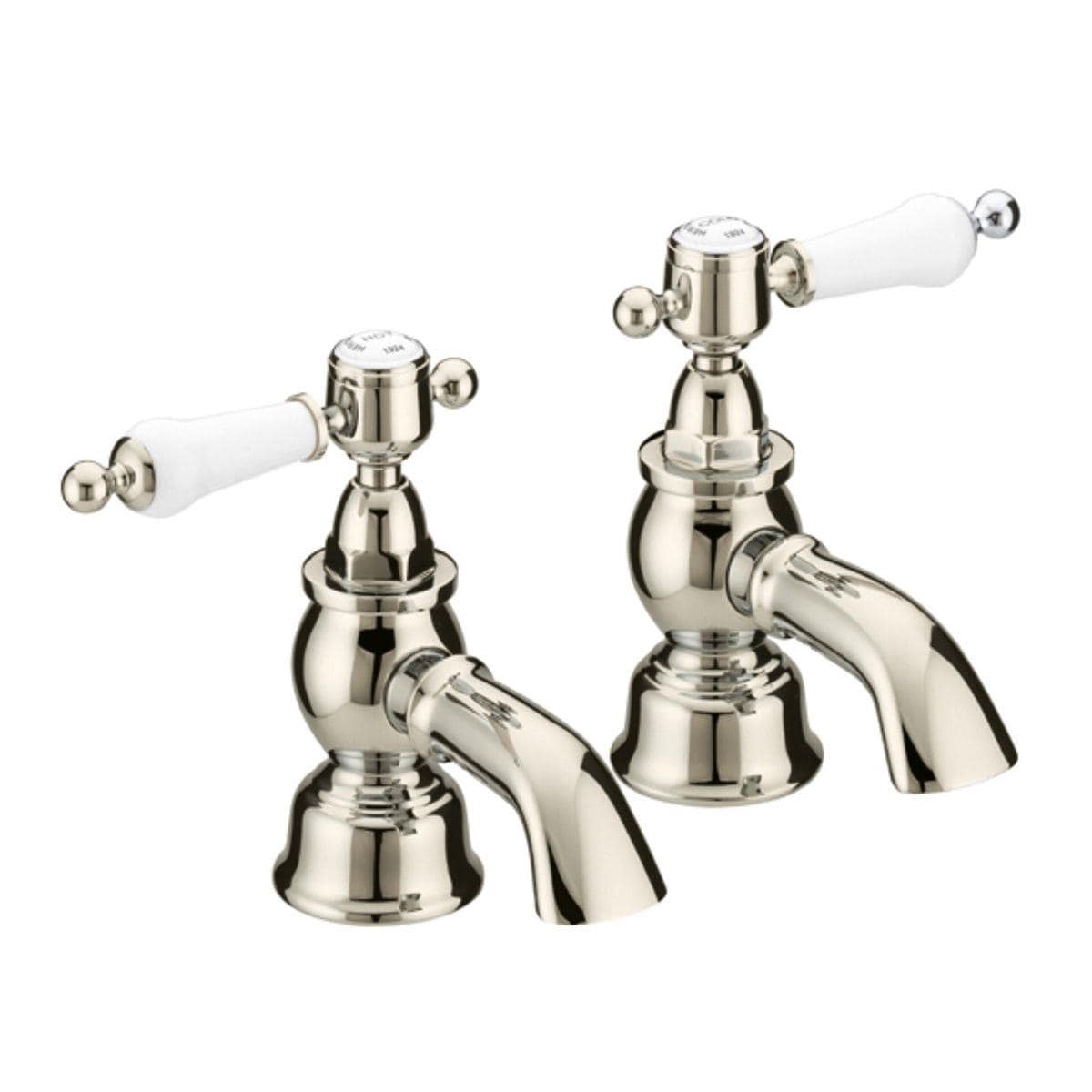 Heritage Pillar Bath Tap Vintage Gold Heritage Glastonbury Bath Pillar Taps (Pair)