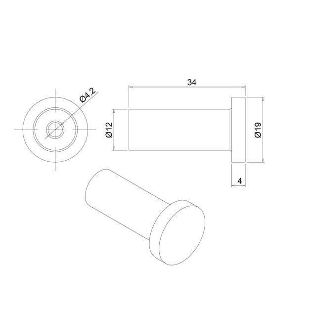 Crosswater Robe Hook Crosswater MPRO Single Robe Hook in Matt Black (Old Design)