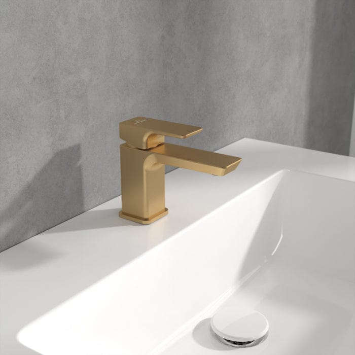 Villeroy & Boch Cloakroom Tap Brushed Gold / No Villeroy & Boch Subway 3.0 Mini Basin Mixer Tap