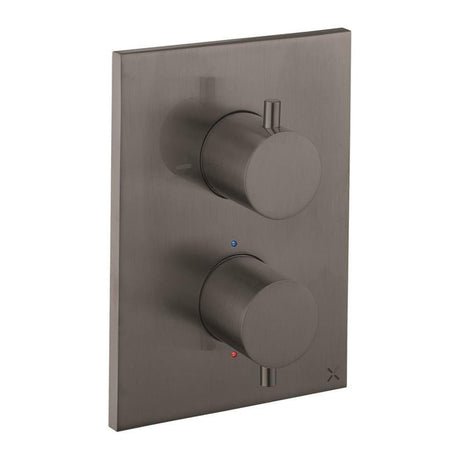 Crosswater Concealed Shower Valve Slate Crosswater MPRO Crossbox 2 Outlet Multi-Flow Trimset