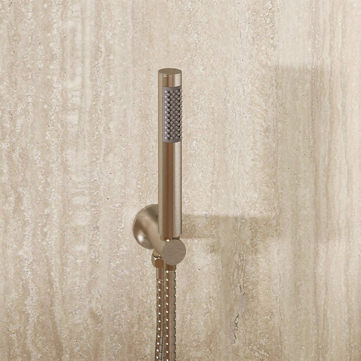 Crosswater Shower Handset Brushed Nickel Crosswater MPRO Wall Mounted Outlet with Shower Handset and Hose