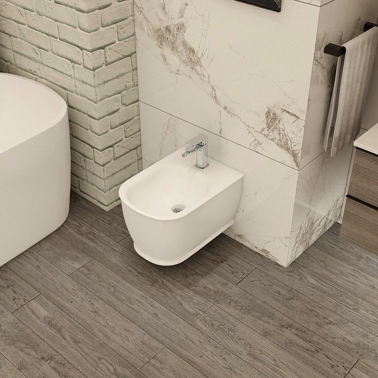 Imex Bidet Imex Liberty Wall Hung Bidet in Gloss White