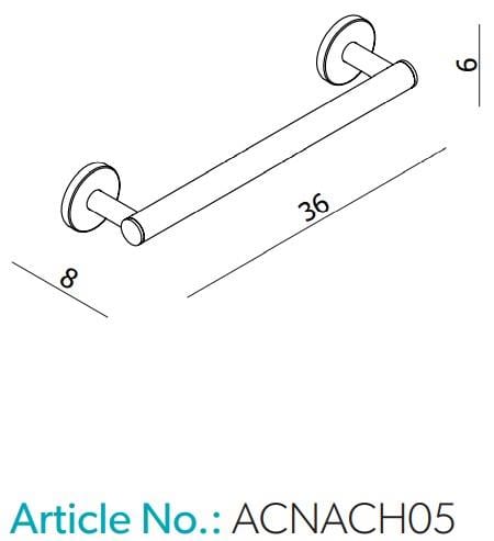 hib. Grab Rail/Bar hib. Nano Grab Bar in Chrome