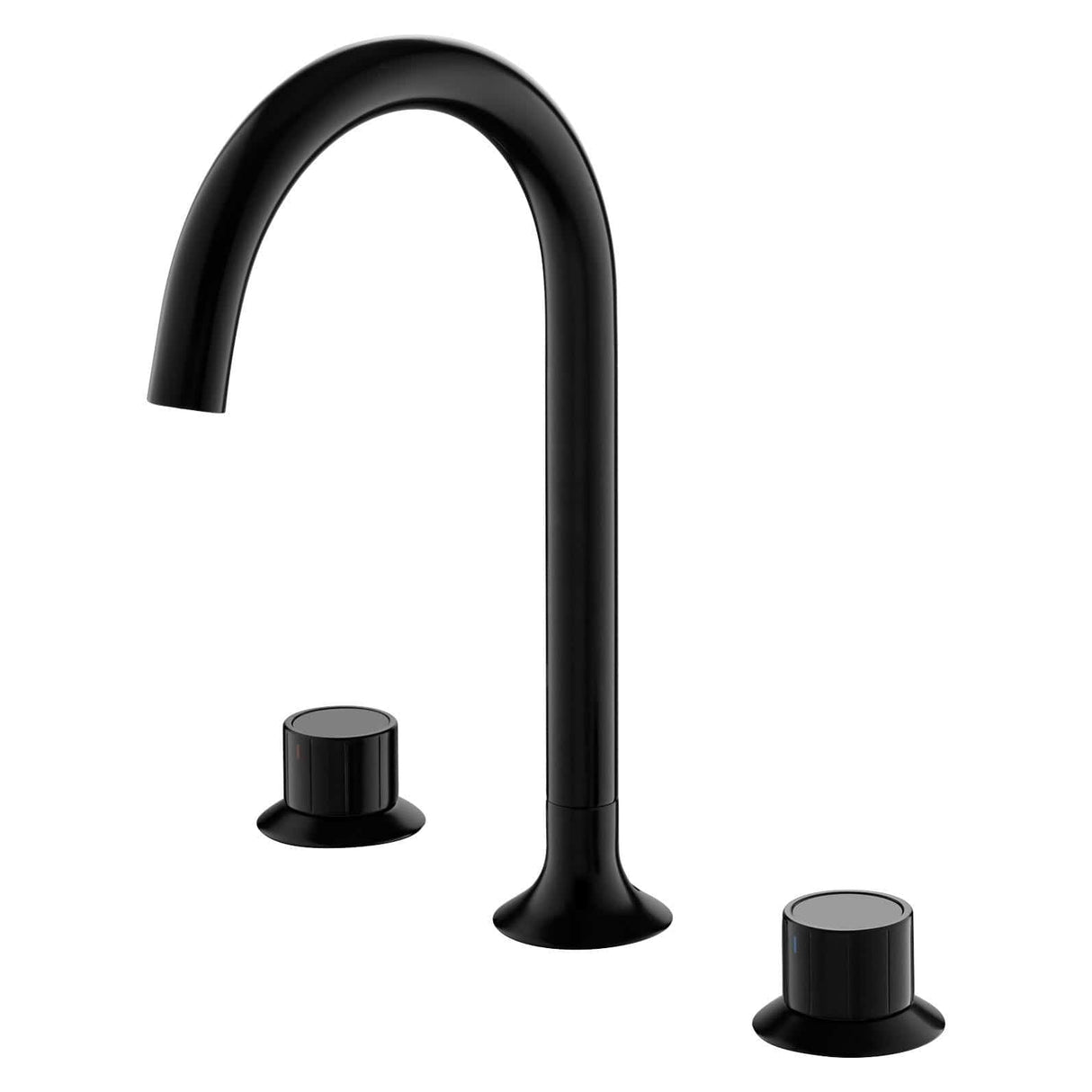 Flova 3 Tap Hole Basin Set Matt Black Flova Moonlight 3 Hole Deck Mounted Basin Mixer Tap