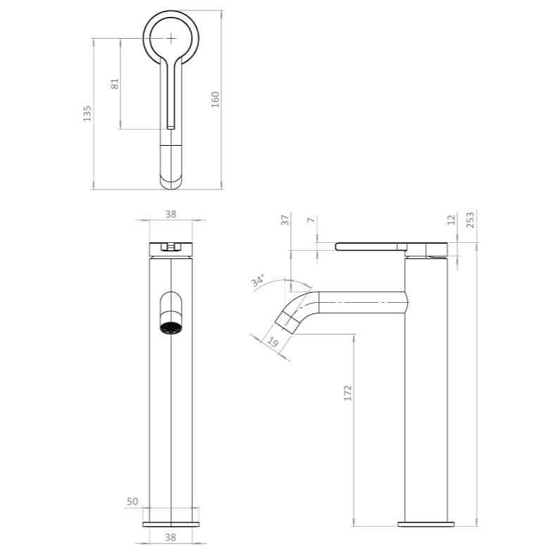 Britton Mono Basin Tap Britton Hoxton 2.0 Tall Basin Mixer Tap