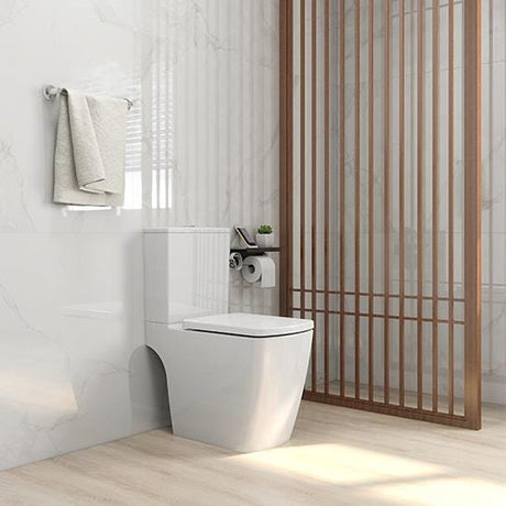 Imex Close Coupled Toilet Imex Ravine Open Back Close Coupled Rimless Toilet with Soft Close Seat