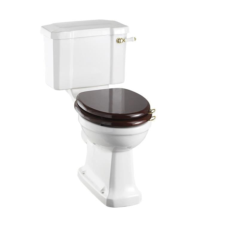 Burlington Comfort Height Toilet 440mm / Lever / Gold Burlington Regal Comfort Height Close Coupled Toilet